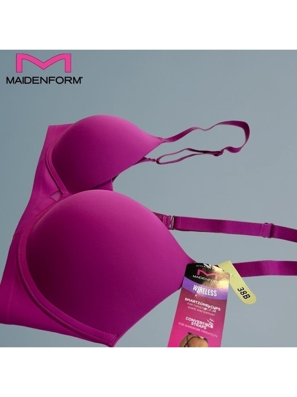 MAIDENFORM One Fabulous Fit Convertible Strap Wireless Shaping Bra NWT/38B - Picture 6 of 12